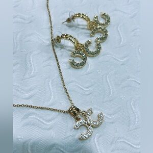 Stainless Jewelry Set with Crystals